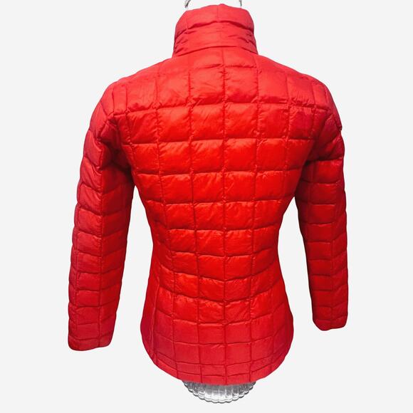 The North Face Womens Thermoball Eco Coral Orange Puffer Zip Up Jacket XS - Picture 3 of 11